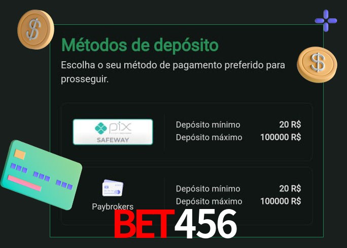 O cassino Bet456 oferece uma grande variedade de métodos de pagamento